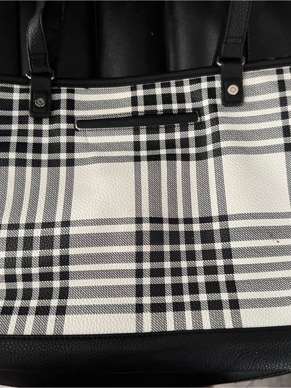 thirty-one Black & White Plaid Tote